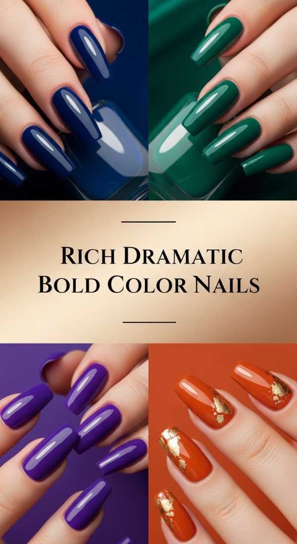 Rich Dramatic Bold Color Nails 69e350e90a2c3