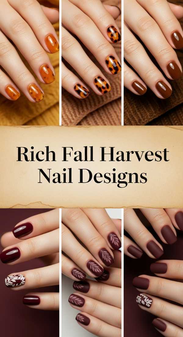 Rich Fall Harvest Nail Designs 69e72cd0cf0a2