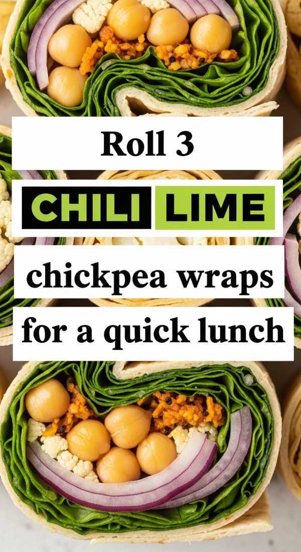 Roll 3 Chili Lime Chickpea Wraps For A Quick Lunch 69e5d13023897