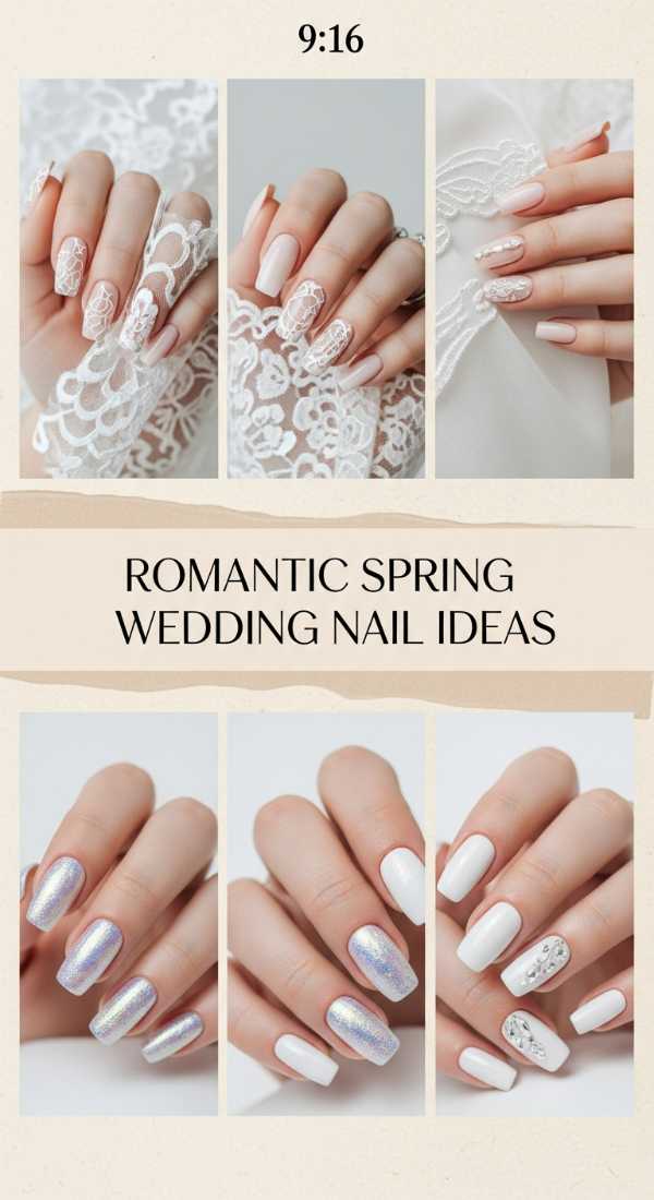 Romantic Spring Wedding Nail Ideas 69ee40a005f64