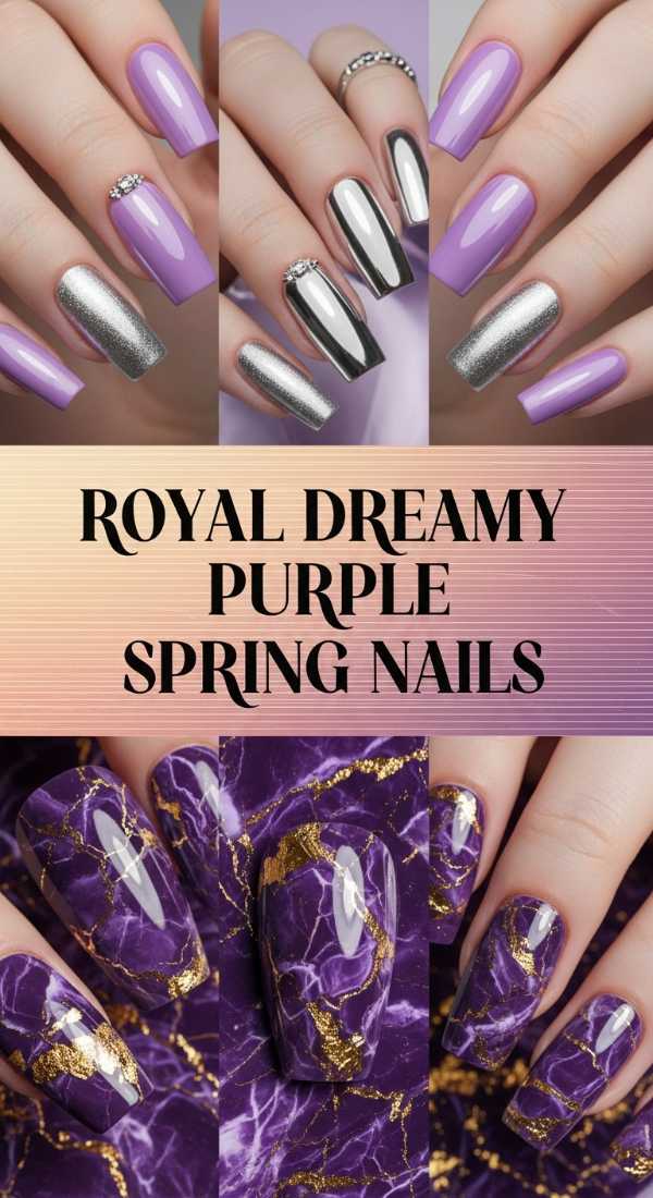 Royal Dreamy Purple Spring Nails 69f24a7d5199d