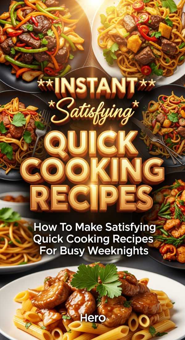 Satisfying Quick Cooking Recipes For Weeknights 69e70acbc1099