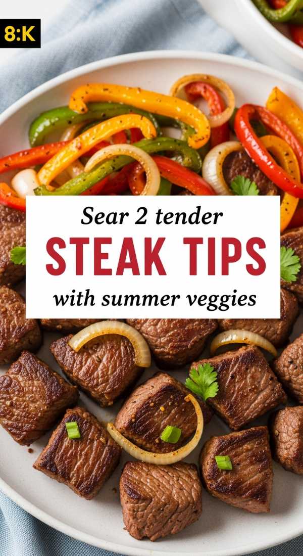 Sear 2 Tender Steak Tips With Summer Veggies 69eb7fd51a7e4