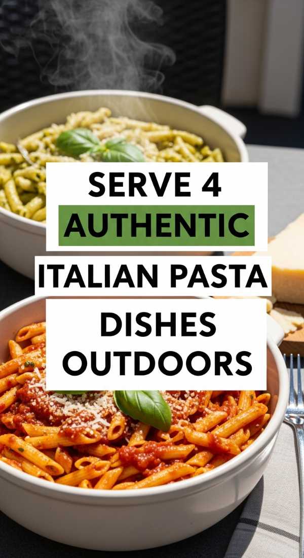 Serve 4 Authentic Italian Pasta Dishes Outdoors 69ecb07d29862