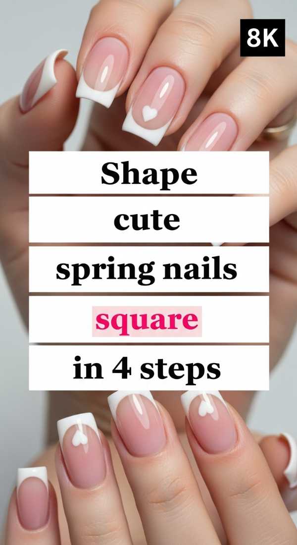 Shape Cute Spring Nails Square In 4 Steps 69ed0bab0d8fa