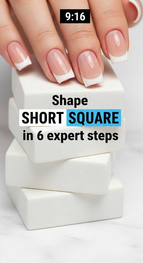 Shape Short Square Nails In 6 Expert Steps 69ea689f3fd18