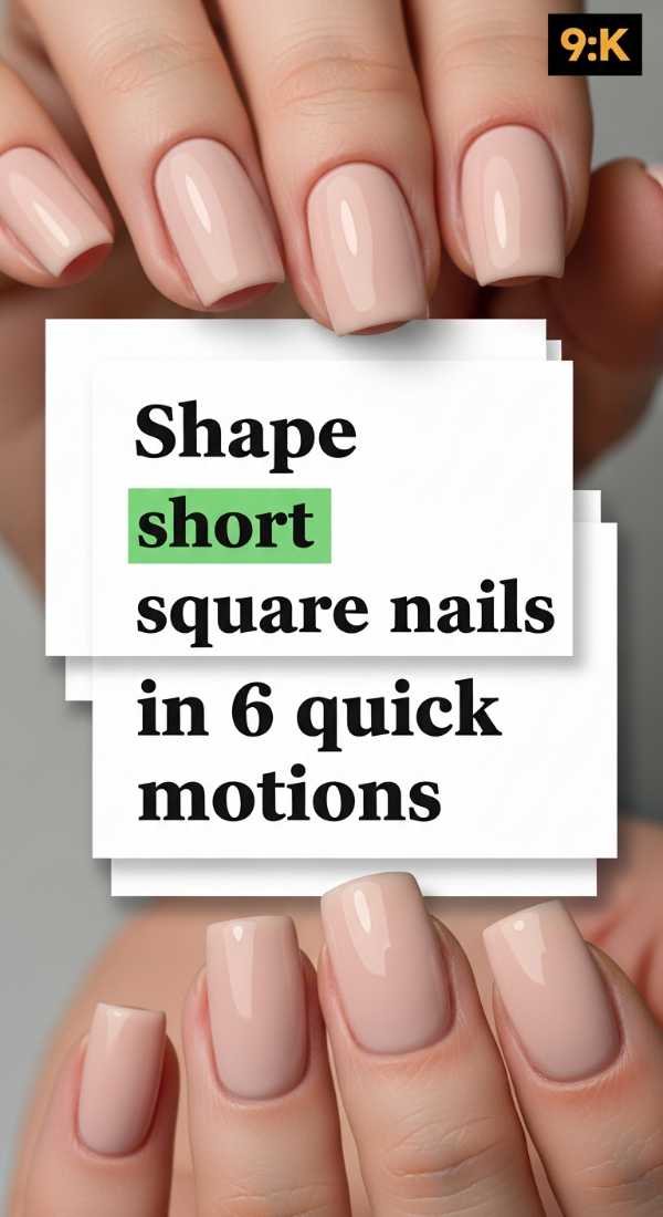 Shape Short Square Nails In 6 Quick Motions 69efb15ca391c