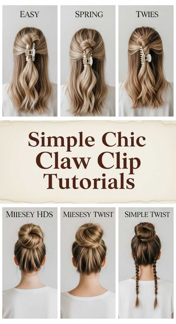 Simple Chic Claw Clip Tutorials 69ee51b5e27a7