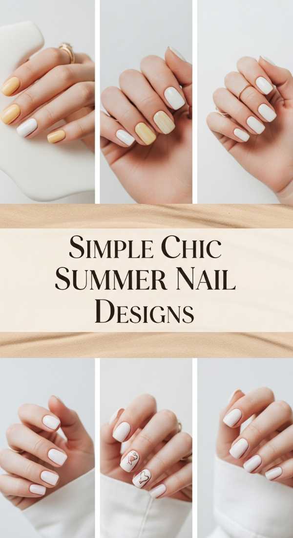 Simple Chic Summer Nail Designs 69ecf8803129c