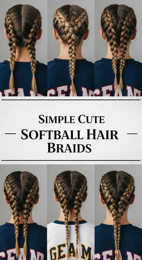 Simple Cute Softball Hair Braids 69f33d8c862d2