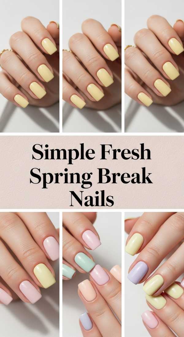 Simple Fresh Spring Break Nails 69e5f3da77286