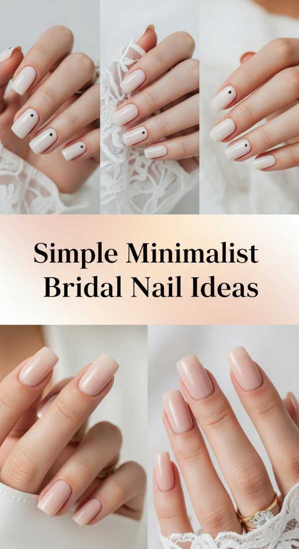 Simple Minimalist Bridal Nail Ideas 69e65186b858e