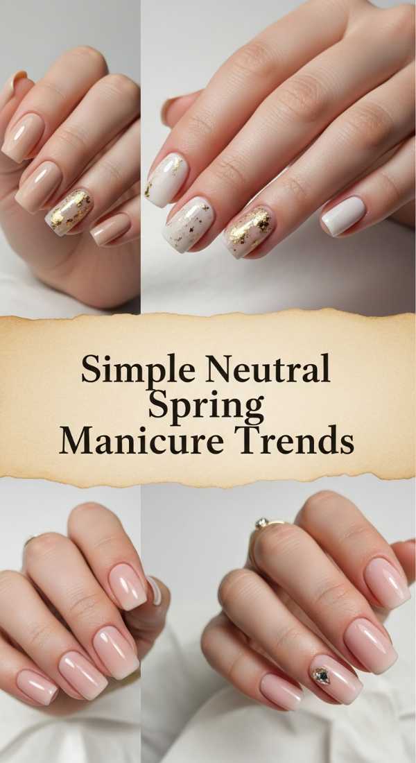 Simple Neutral Spring Manicure Trends