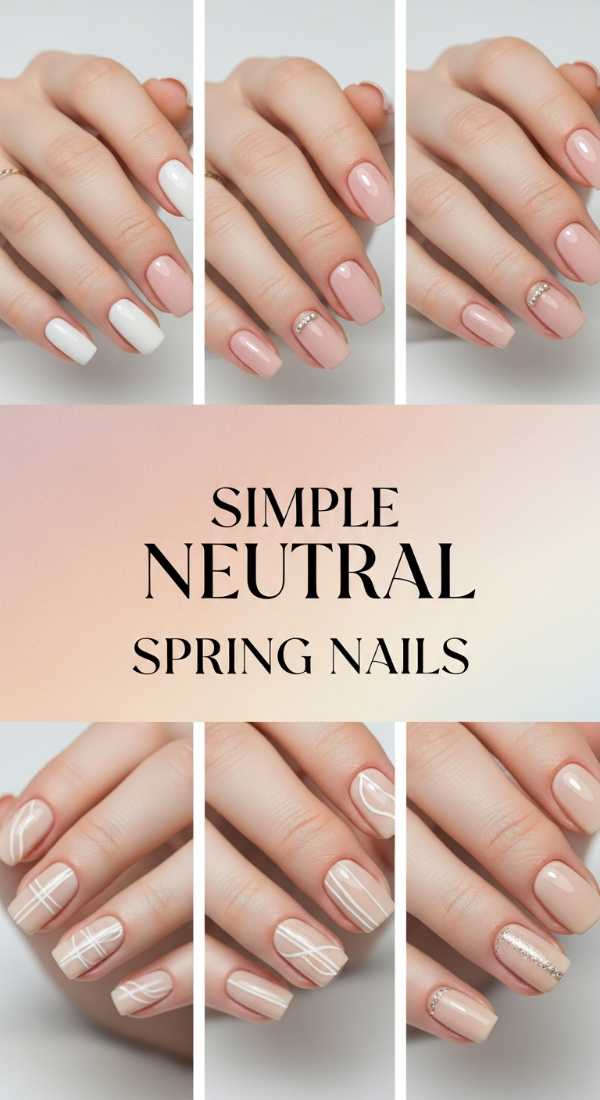 Simple Neutral Spring Nails 69ecf7589bf1e