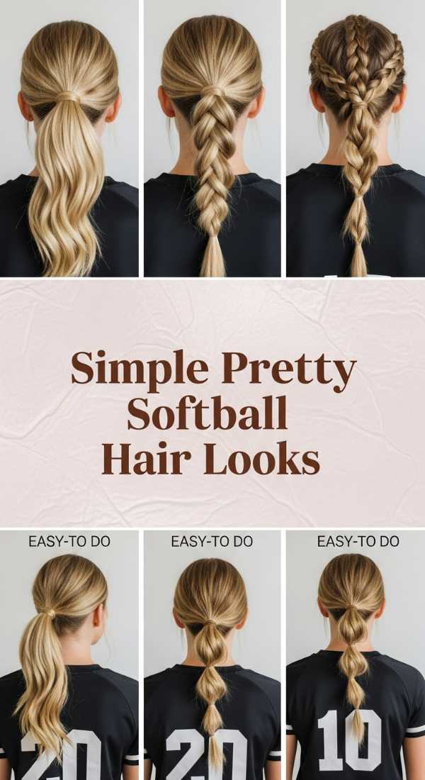 Simple Pretty Softball Hair Looks 69eb966e15a03