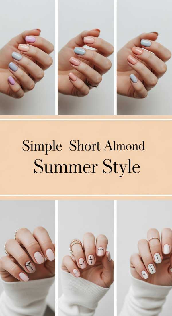 Simple Short Almond Summer Style 69ef94d861c29