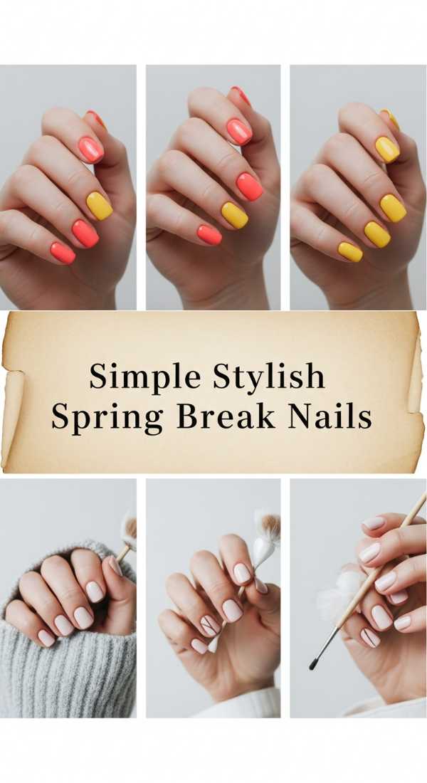 Future Florals & Neon Pastels: The Spring 2026 Nail Aesthetic Blueprint Simple Stylish Spring Break Nails 69df3acabf147