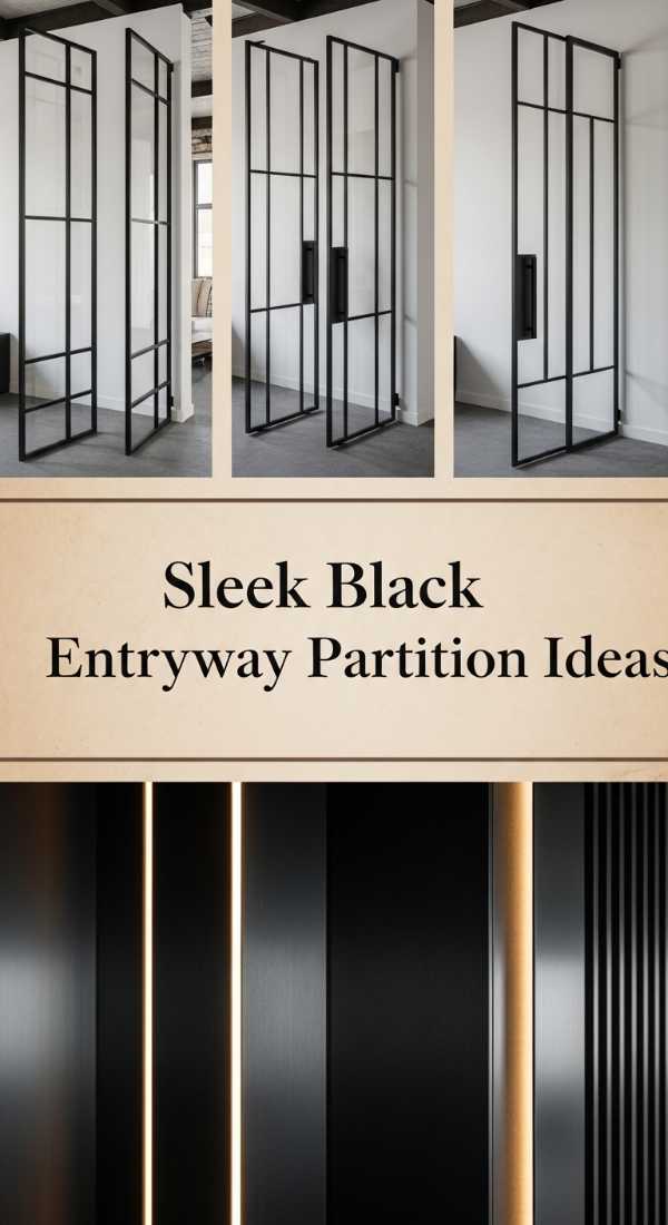 Sleek Black Entryway Partition Ideas 69ed03496e3de