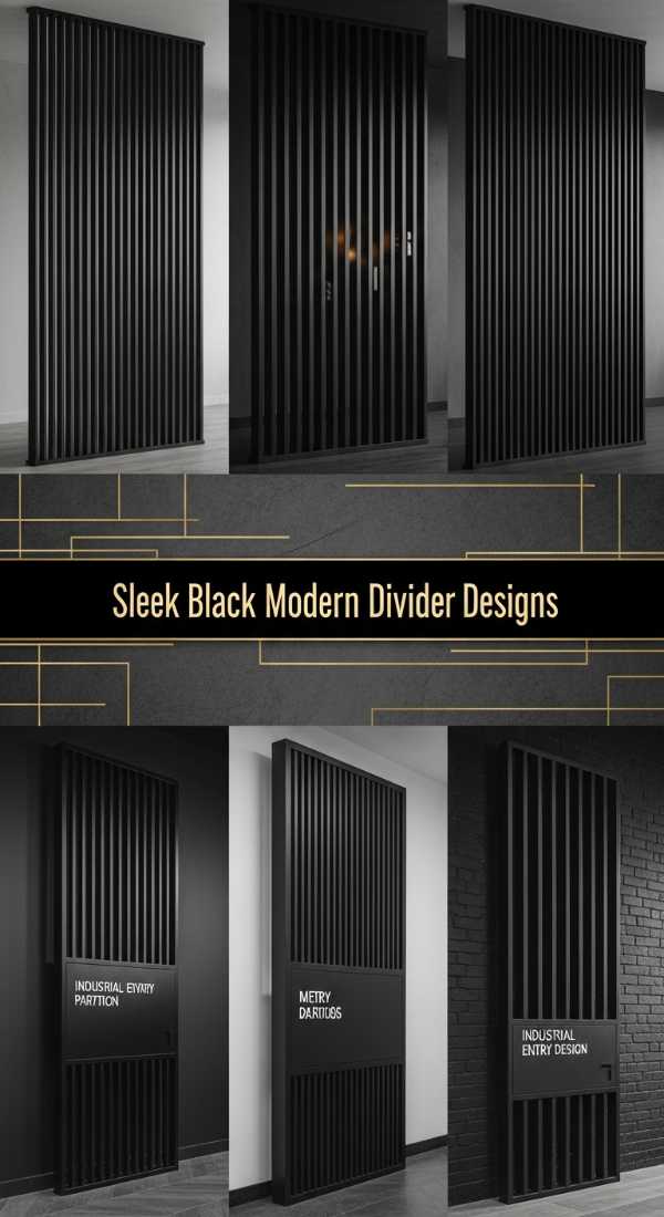 Sleek Black Modern Divider Designs 69f3a6b6e7cc5