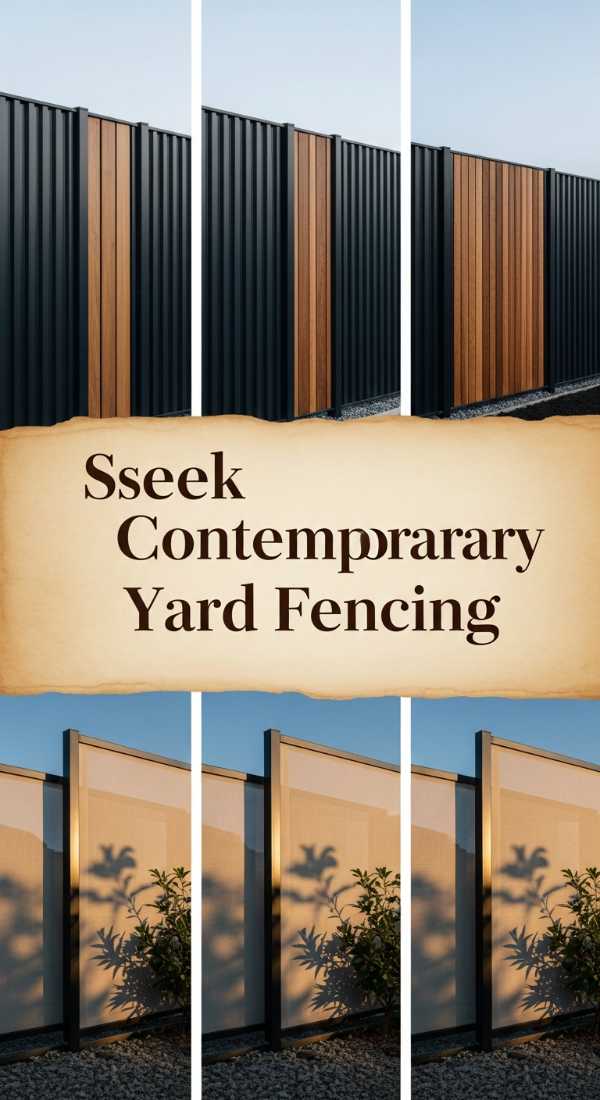 Sleek Contemporary Yard Fencing 69df467a48a91
