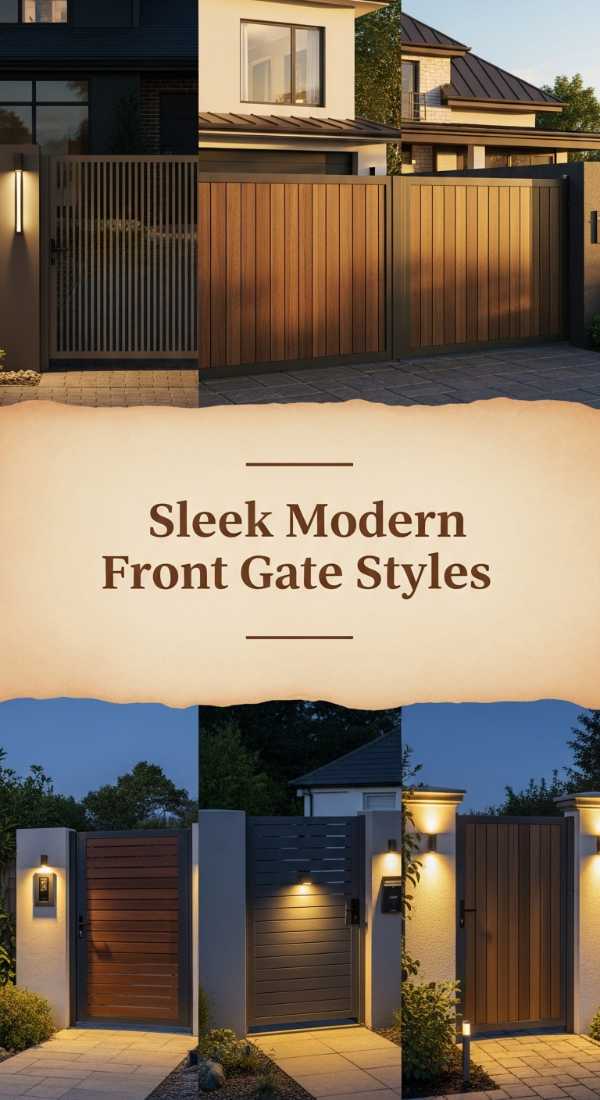 Sleek Modern Front Gate Styles 69df43e8ef972