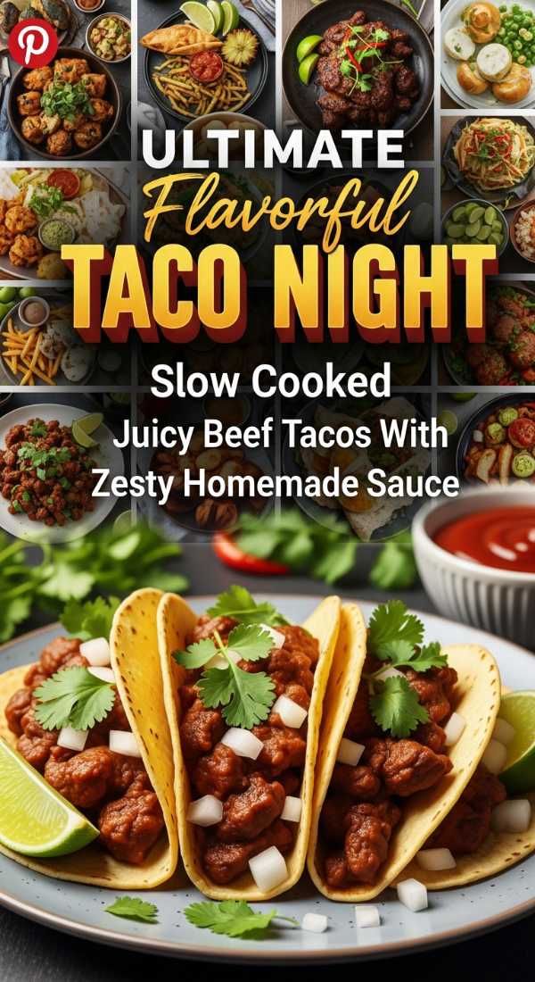 Slow Cooked Juicy Beef Tacos With Zesty Homemade Sauce 69e707d48a410