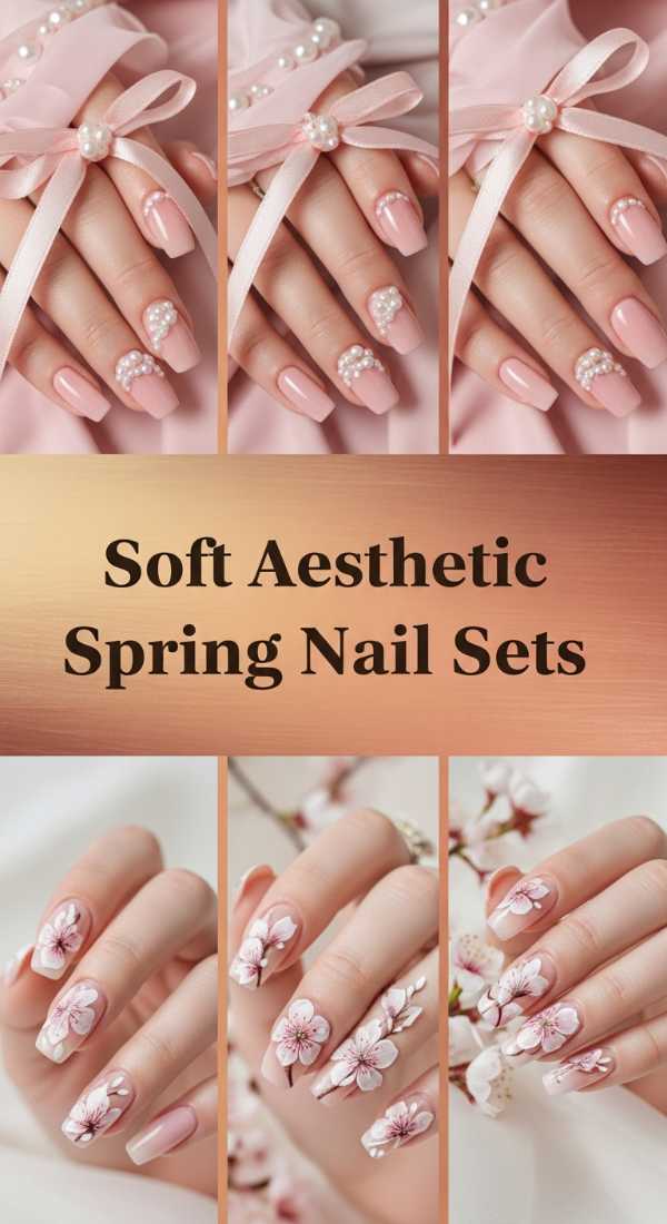 Soft Aesthetic Spring Nail Sets 69ecf73ae44fd