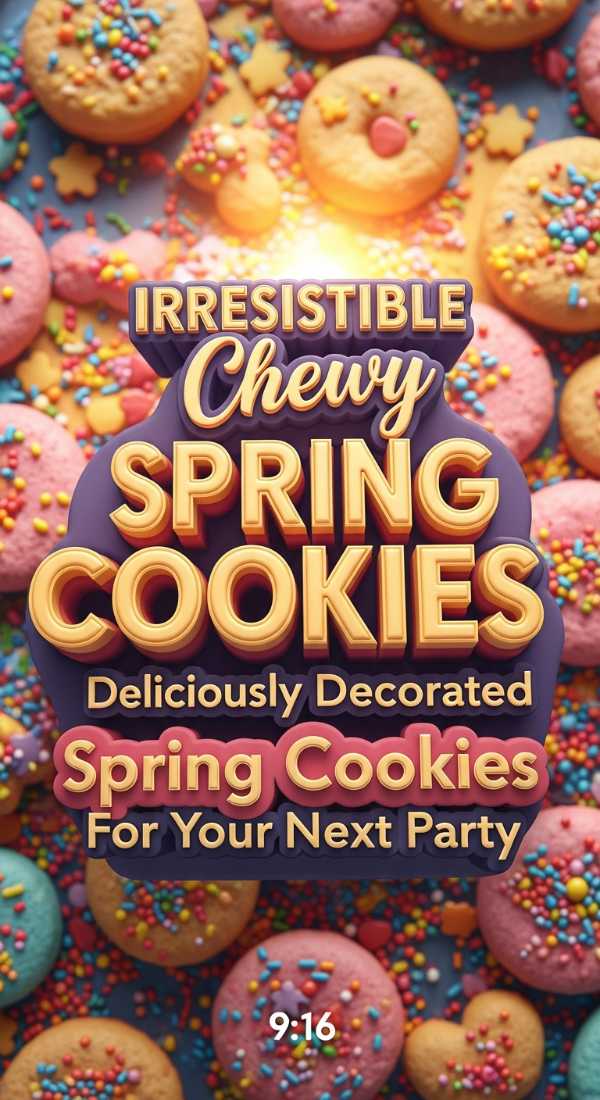 Soft And Chewy Spring Cookies Decorated For Parties