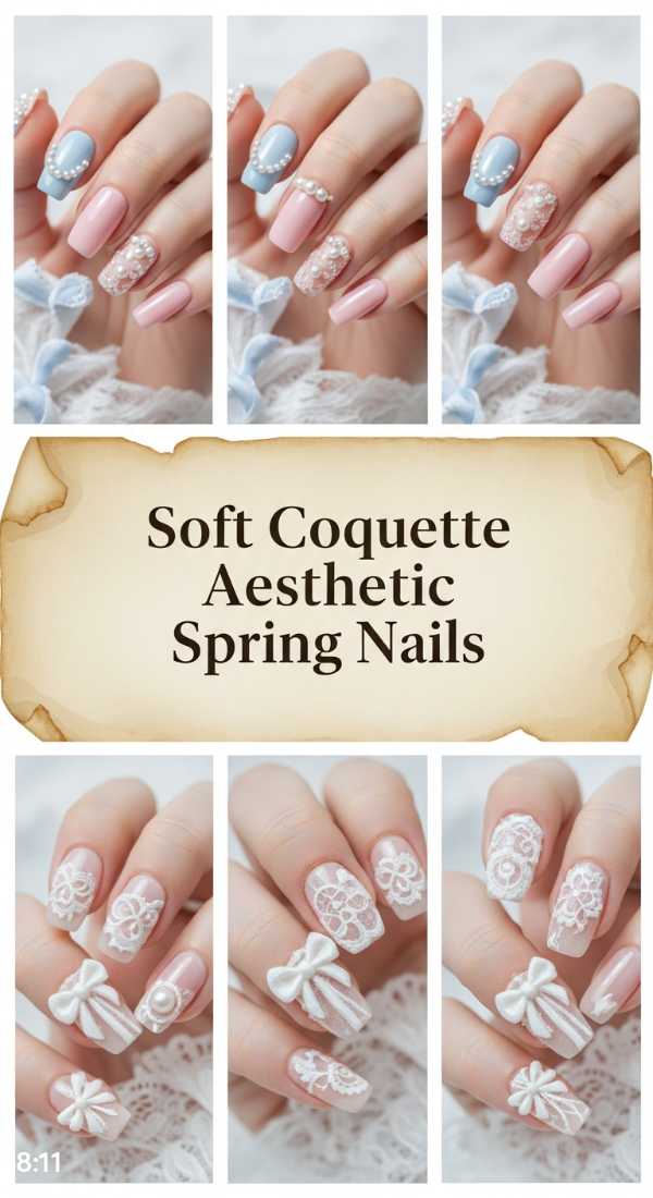 Soft Coquette Aesthetic Spring Nails 69de707bad6a5