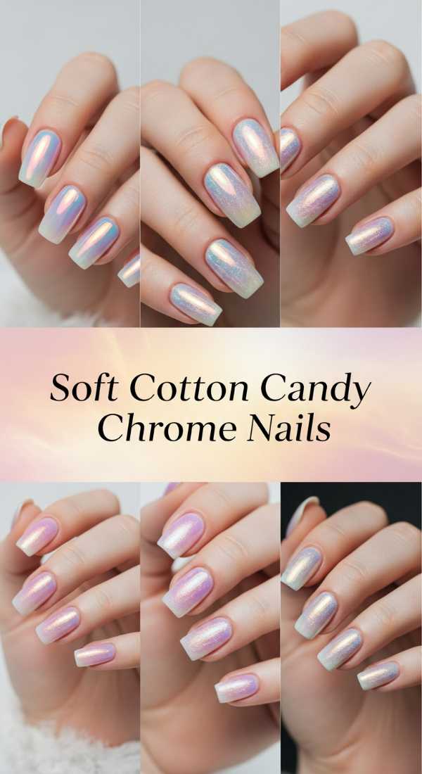 Soft Cotton Candy Chrome Nails 69f32b79bfb64