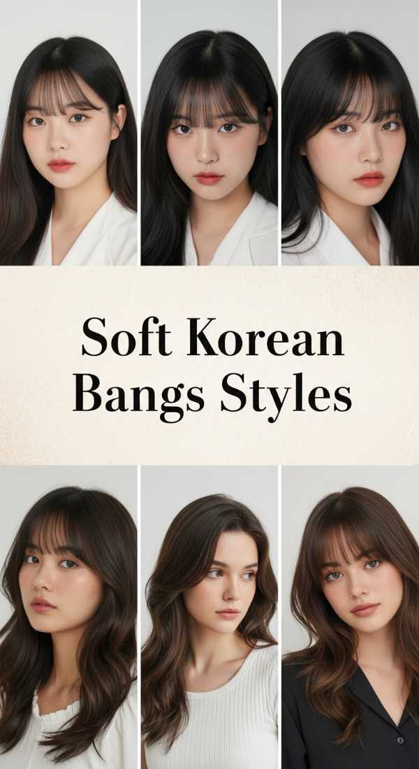 Soft Korean Bangs Styles 69e742c848ae2
