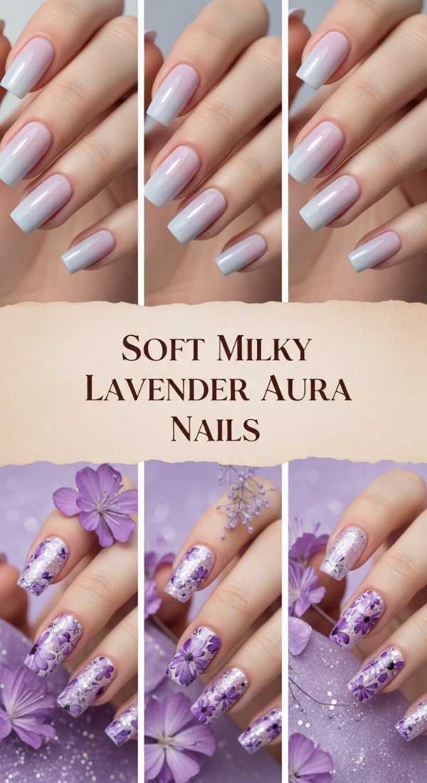 Soft Milky Lavender Aura Nails 69f0cc274f5fa