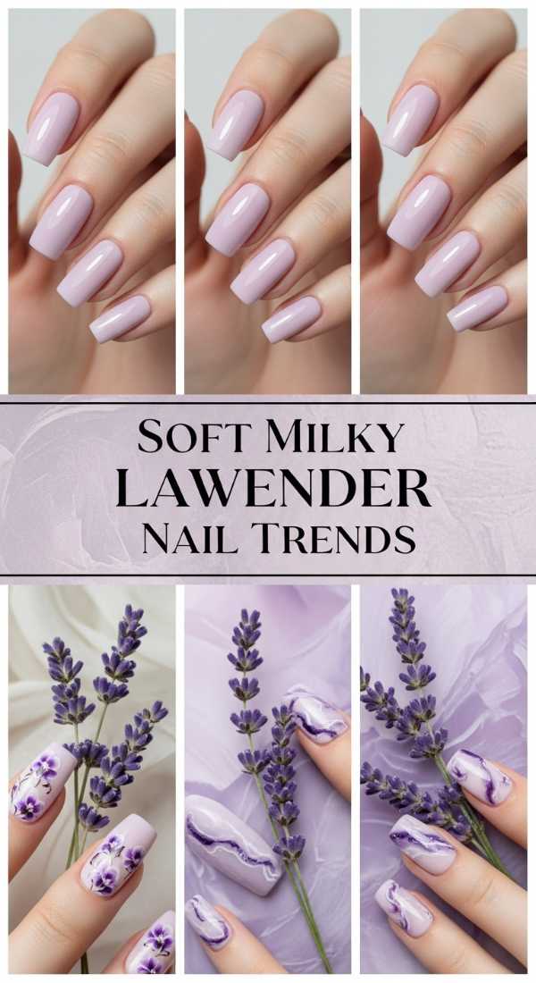 Soft Milky Lavender Nail Trends 69ef3c74ab11f