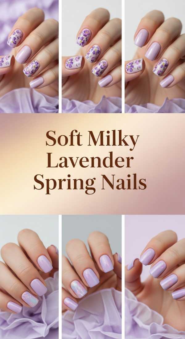 Soft Milky Lavender Spring Nails 69f0ca57e81b2