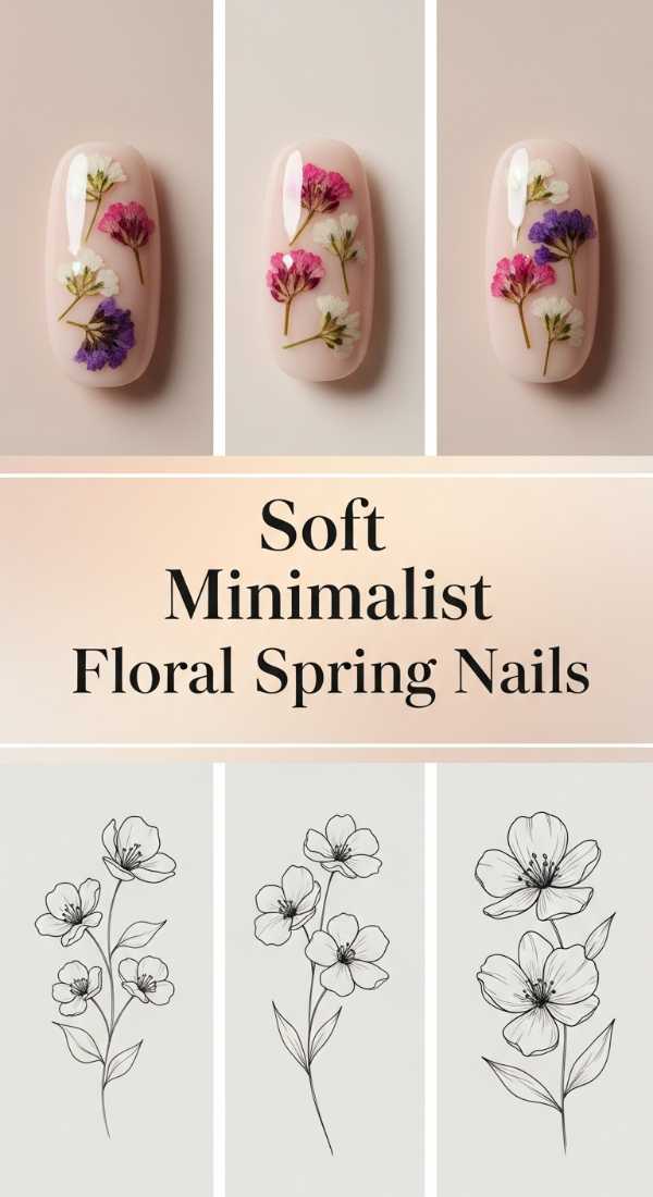 Soft Minimalist Floral Spring Nails 69ee418409b3a