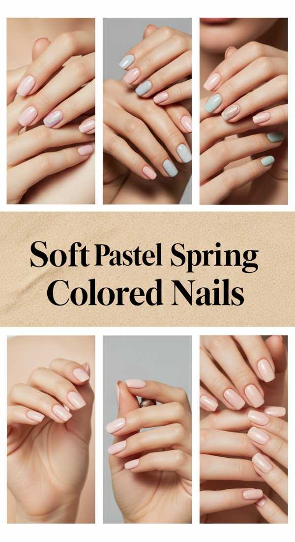 Soft Pastel Spring Colored Nails 69de4576e43ef