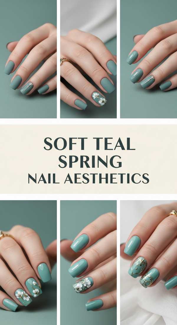 Soft Teal Spring Nail Aesthetics 69f0ca3b65d54