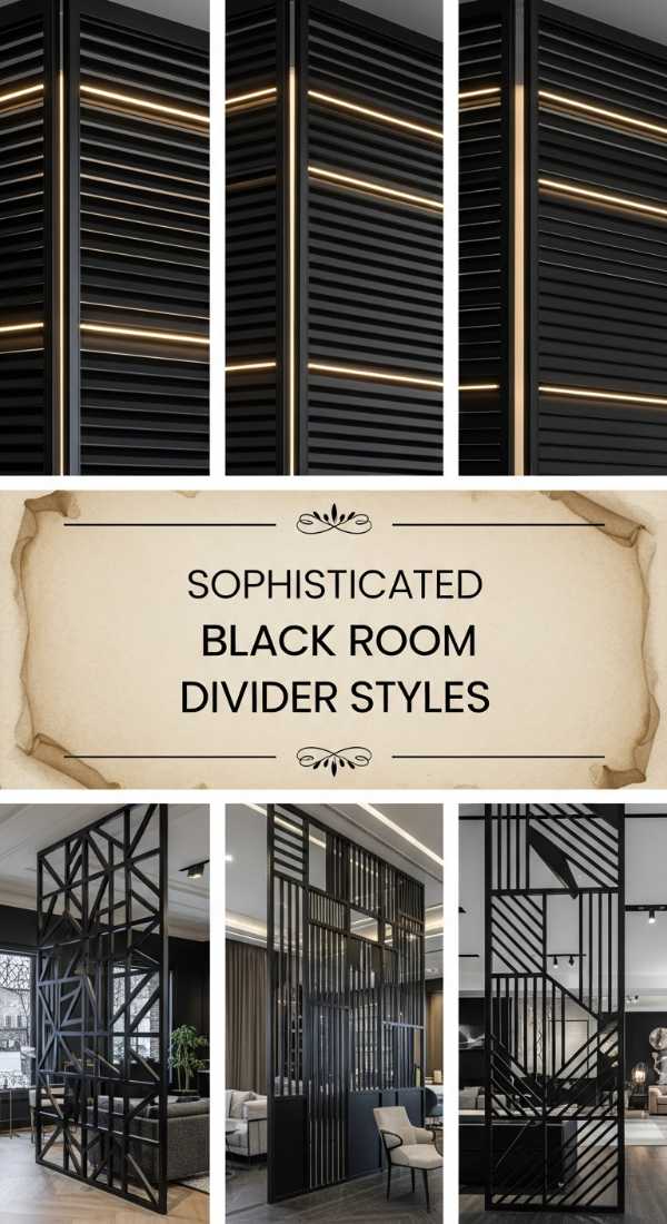 Sophisticated Black Room Divider Styles 69efa26ea33ae