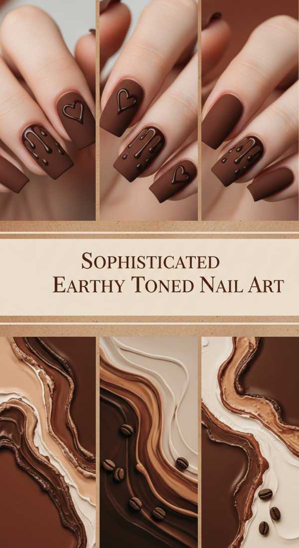 Sophisticated Earthy Toned Nail Art 69e4c0e3226f1