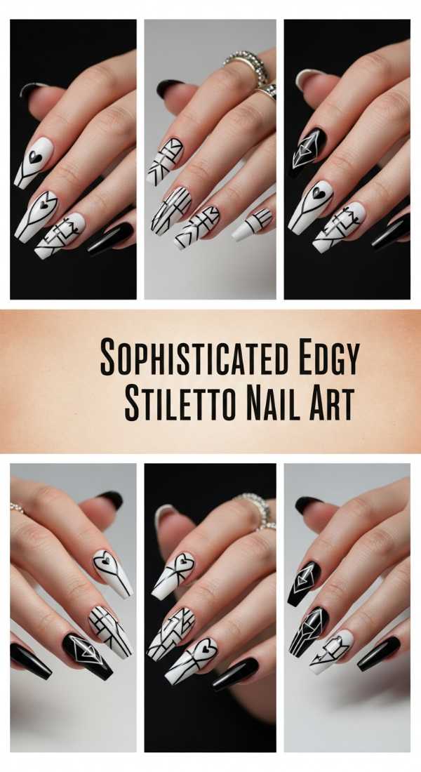 Sophisticated Edgy Stiletto Nail Art 69eba04e4e1d8