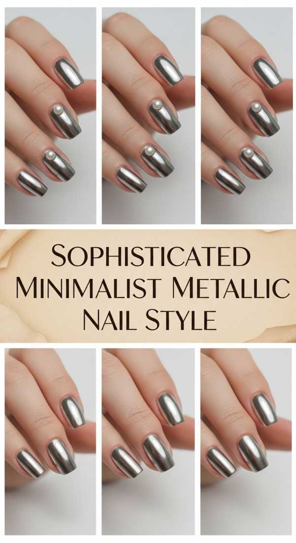 Sophisticated Minimalist Metallic Nail Style 69eb72807fa74