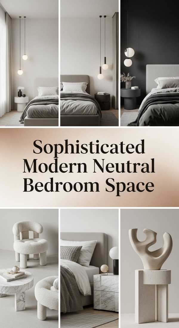 Sophisticated Modern Neutral Bedroom Space 69e7779cbeee9