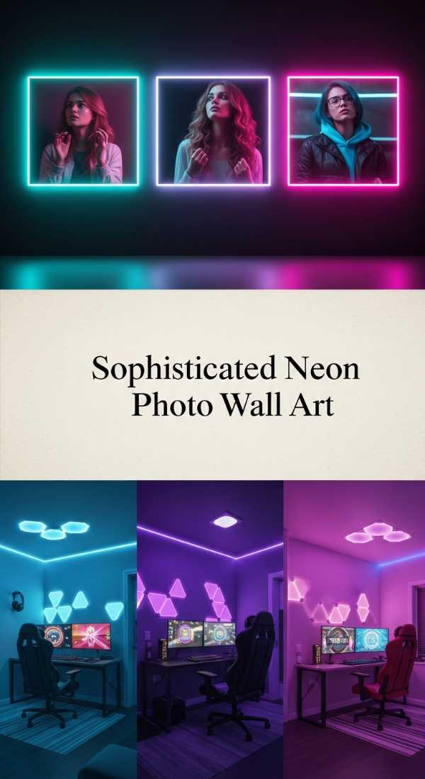 Sophisticated Neon Photo Wall Art 69ed03330354e