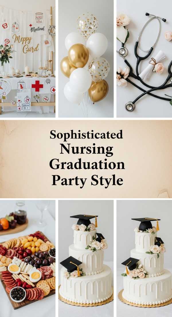 Sophisticated Nursing Graduation Party Style 69e32c5501153