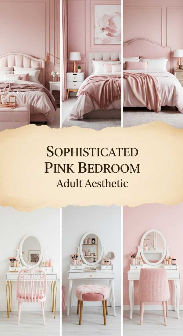 Sophisticated Pink Bedroom Adult Aesthetic 69e777af4033a