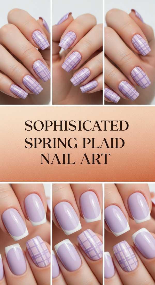 Sophisticated Spring Plaid Nail Art 69f24939deddd