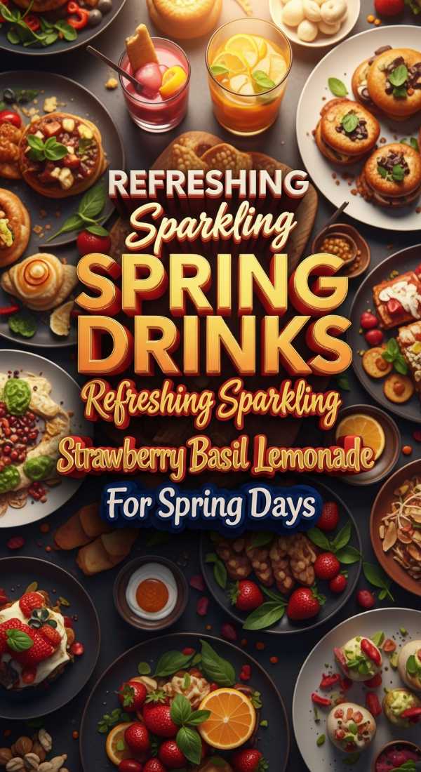 Sparkling Strawberry Basil Lemonade Drink 69e9b9db40e6f