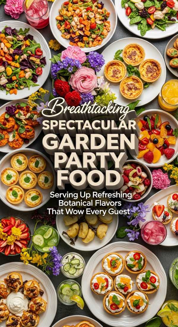 Spectacular Breathtaking Garden Party Food Spread 69eefe0b384b6