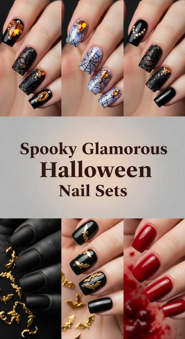 Spooky Glamorous Halloween Nail Sets 69e350feb7f56