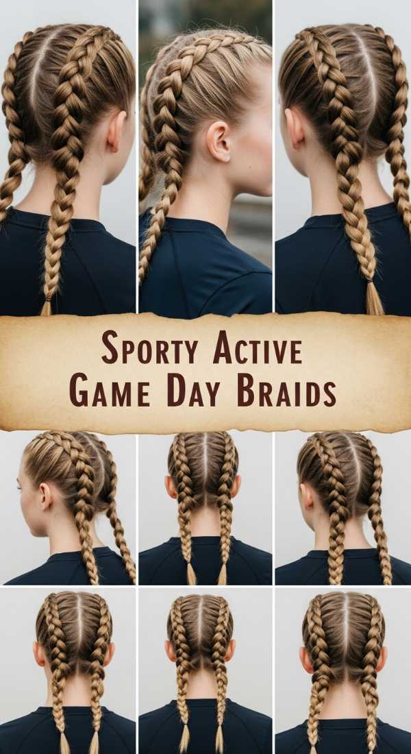 Sporty Active Game Day Braids 69eb9669022b0
